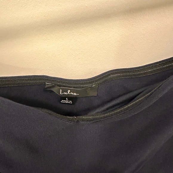 Lulus - Dark Blue - Off the Shoulder - Midi Dress - size L - Picture 3 of 4